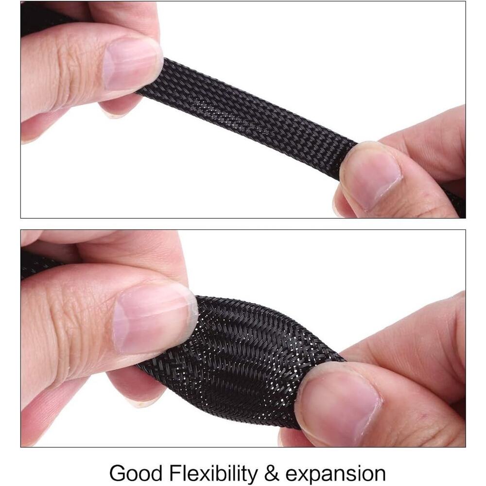 Keco 100Ft – 1/2 Inch PET Expandable Braided Cable Sleeve – Wire Sleeving - Picture 5 of 6